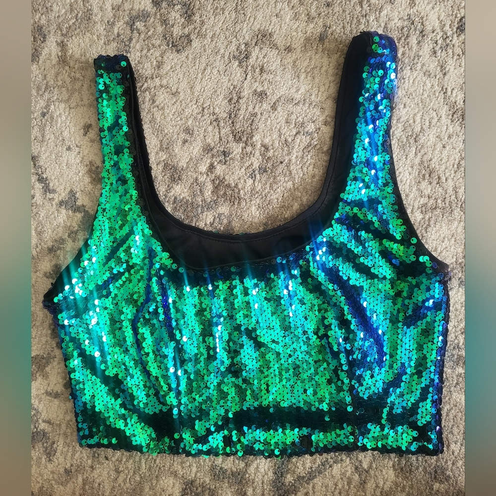 Sequin crop top